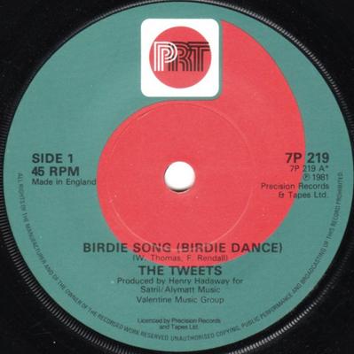 7-Zoll-Schallplatte TWEETS - Birdie Song (Vogeltanz) 7P219 PRT 1981 UK Pop Gebraucht