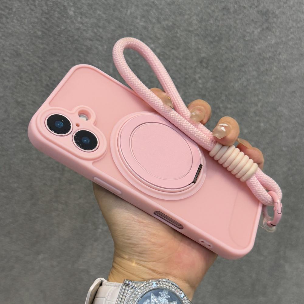 Magnetic Ring Holder Bracket Wrist Strap Case For iPhone 17 16 11 12 13 14 15 Pro Max Plus Shockproof Matte For Magsafe Cover