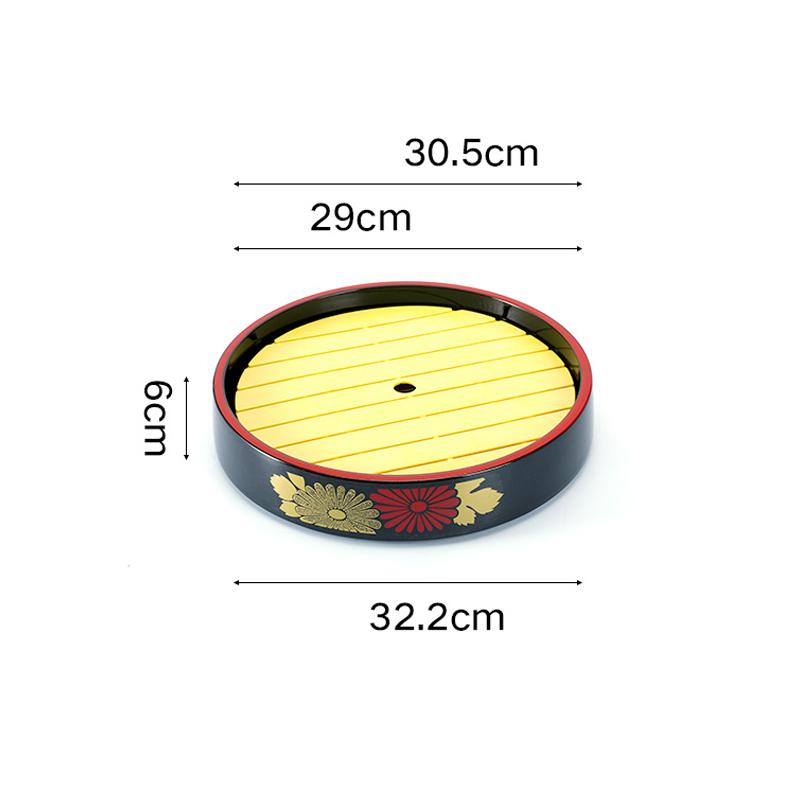 Japanese Sushi Bucket Sashimi Raw Fish Seafood Dish Cuisine Fruit Dish Restaurant Serving Plate Round Tray Salmon Ice Plate