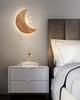 Sakura Wandleuchte Mondform Hase Wandlampe mit Wandzimmer Niedliche Wandleuchte mit LED Wand Indirekt Wandmontierte Leuchte Hängend, Kinder