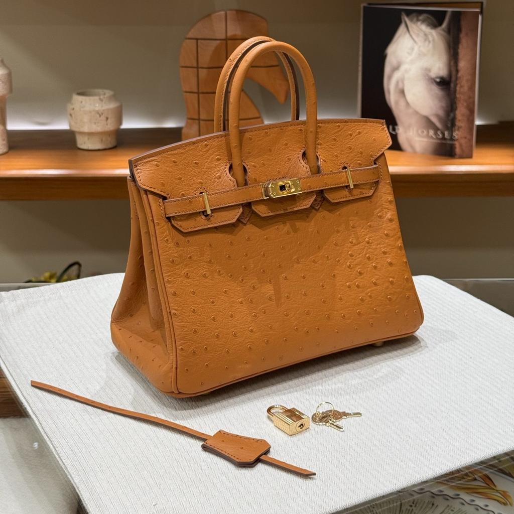 Dukopp Slash 25/30 Insewn Ostrich Leather Upgraded Fashion Large Capacity Handheld Women's Bag