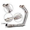Complete Exhaust System for Motorcycle, Carbon Fiber Exhaust, 51mm/2 Inches, for Mt07 R77 2014-2023