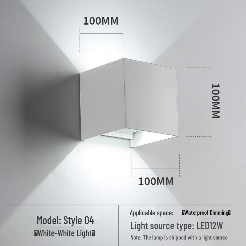 Waterproof LED Outdoor Double Head Wall Light, Super Bright for Villas, Courtyards, and Balconies.
