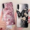 For Samsung Galaxy A90 5G Case SM-A908B Luxury Flowers Butterfly Painted Cover Soft Slim Phone Case For Samsung A90 A 90 5G Bags