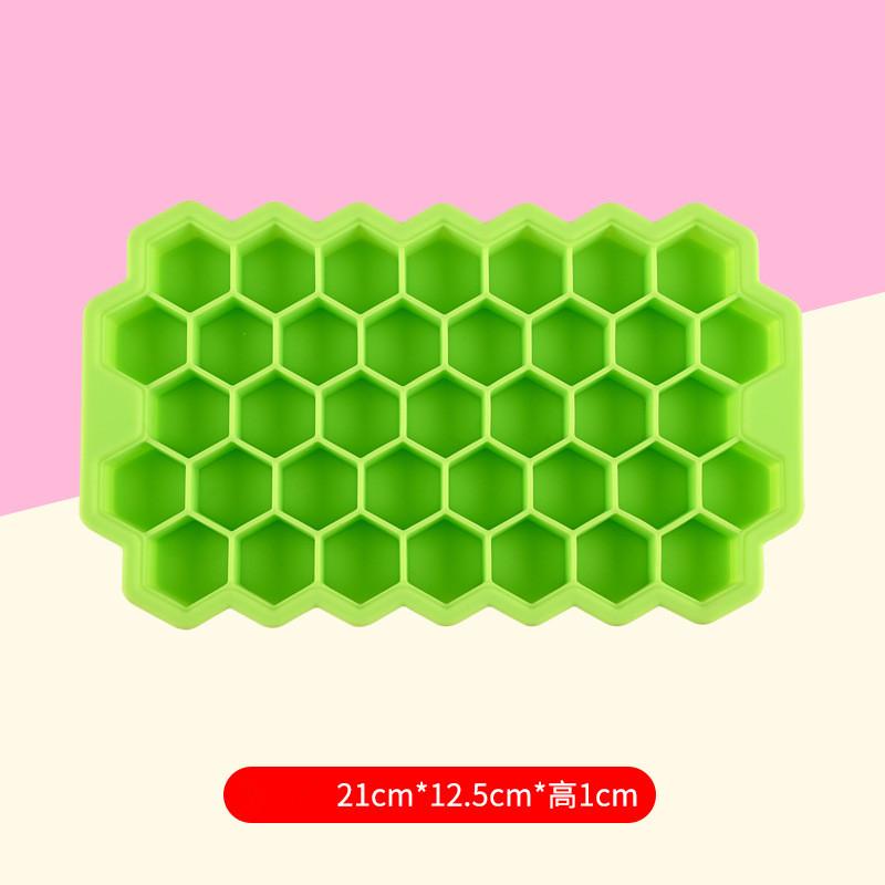 Honeycomb Ice Cube Tray Reusable Silicone Ice Cube Mold BPA Free Ice Maker with Removable Lid for Easy Release