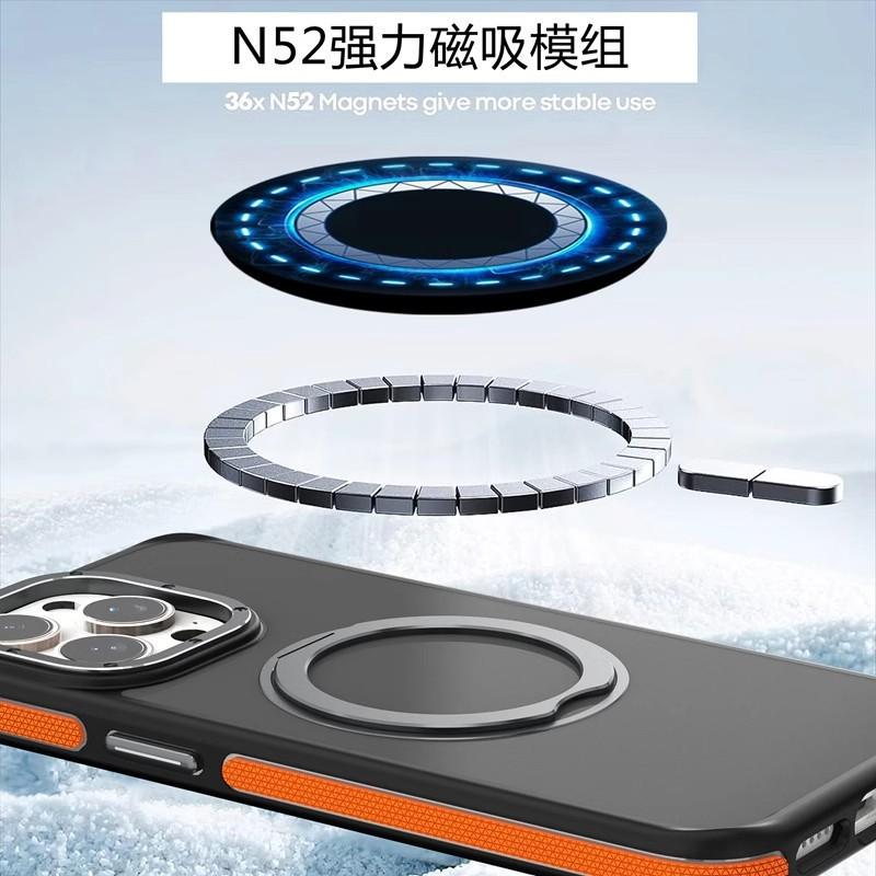 Matte TPU Phone Case With 360 Rotating Magnetic Stand IPhone 15 Pro Max 14 13 12 11 Series
