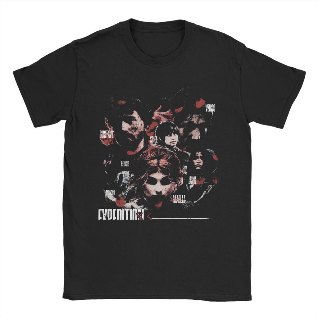 Esquie Clair Obscur Expedition 33 Quotes T-Shirt Men Game 100% Cotton Tees Round Neck Short Sleeve T Shirt Present merchandise