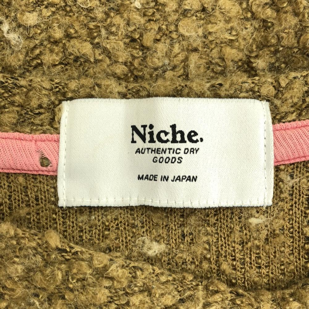 Nische. Hergestellt in Japan 7 Minuten Ärmel Strick Brauner Pullover Damen Gebraucht