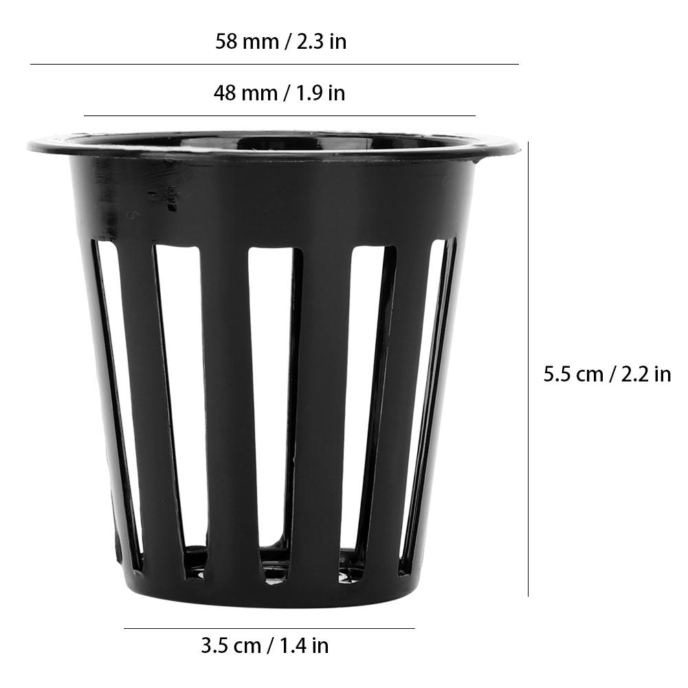 50Pcs Hydroponics Soilless Plant Flower Growing Basket Mesh Pot Net for Greenhouse