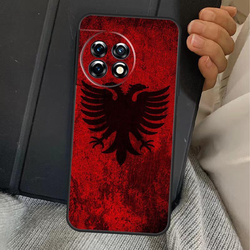 Albania Flag Eagle Case For OnePlus 13R 12R 10R 13T 10T 8T 15 13 12 11 Nord CE 4 3 2 Lite N20 N30 Nord 5 Cover