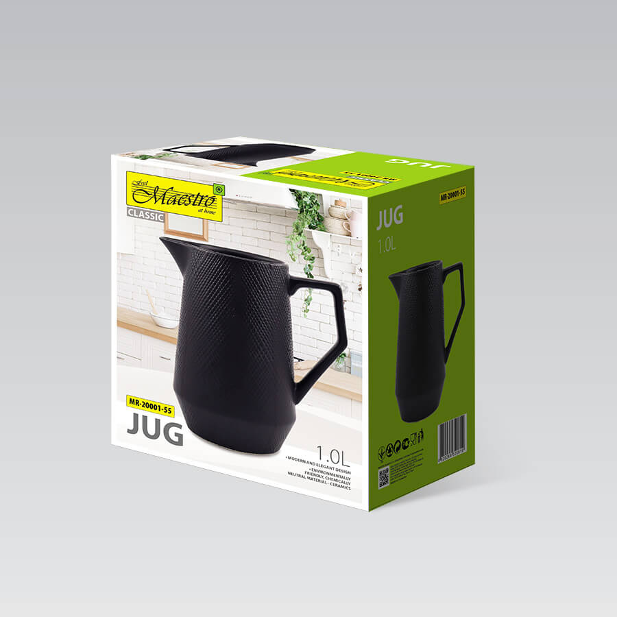 Ceramiczny dzbanek na wodę mleko soki 1.3L MAESTRO BLACK MR-20001-55