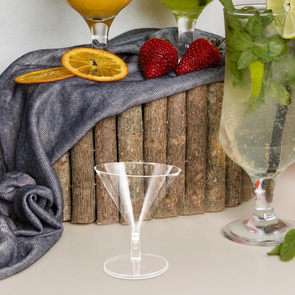 Kichvoe 8pcs 7 Plastic 7 Martini 7 Glasses 760ml 727oz 7 Disposable 7 Glasses 7 Unbreakable 7 Reusable 7 Dessert 7 Cups 7 Shots 7 Margarita 7 Wine 7 I