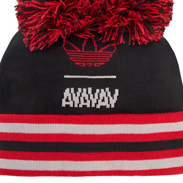 adidas Embroidered Design Fleece Hat Unisex Hats Black Bright-Red KA2391