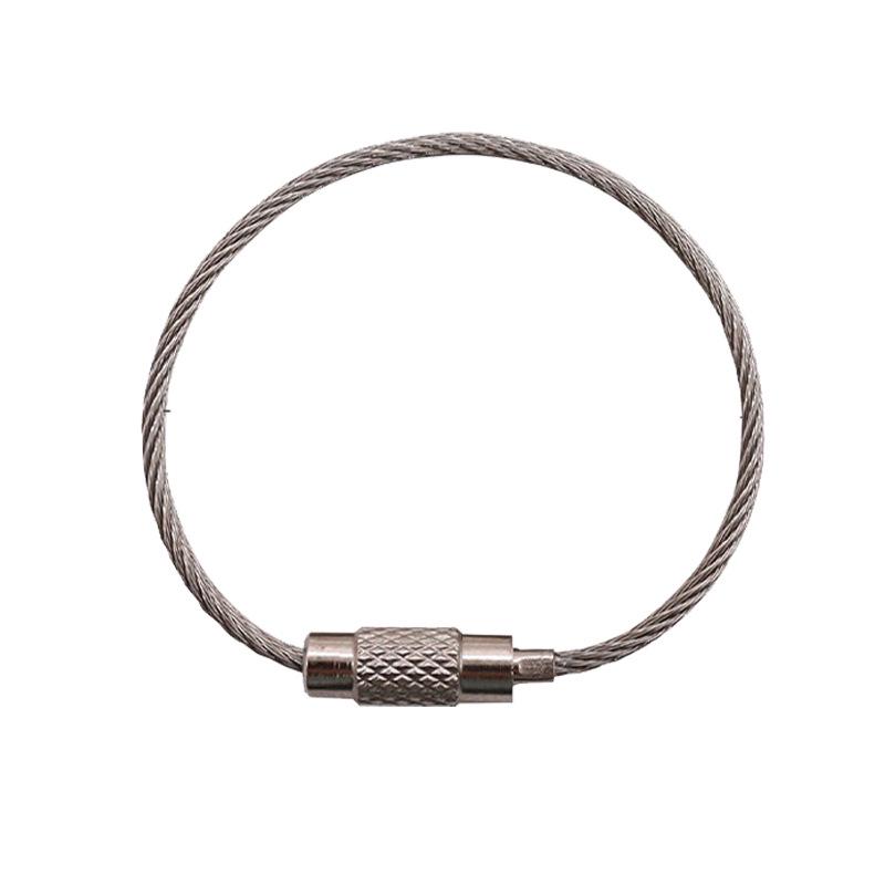 

Color-Coated Stainless Steel Wire Keychain Ring 110mm Length, 1.5mm Wire