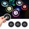 Car Luminous Led Light Cup Coaster Mat For Octavia A5 Superb Old Febia Roomster 2013 2005-2008 Rapid Roomster Kodiaq Yeti