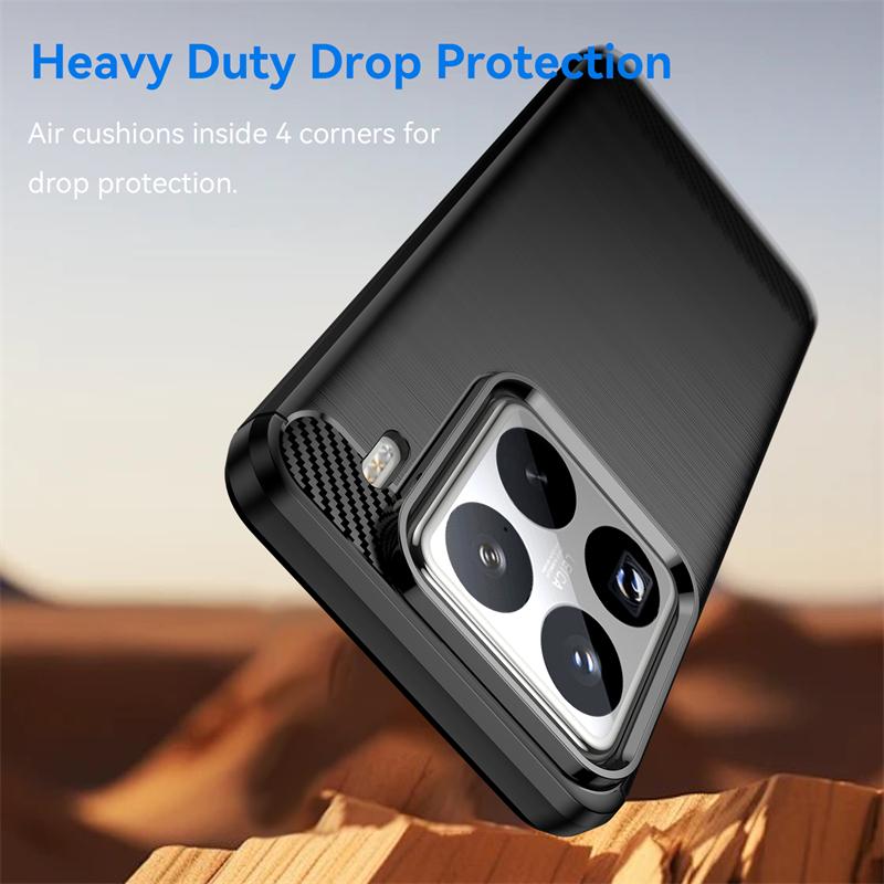 For Xiaomi 15 Pro Case Shockproof Anti-knock Soft Silicone Carbon Fiber Back Cover For Xiaomi 15 Pro Case For Xiaomi 15 Pro Case
