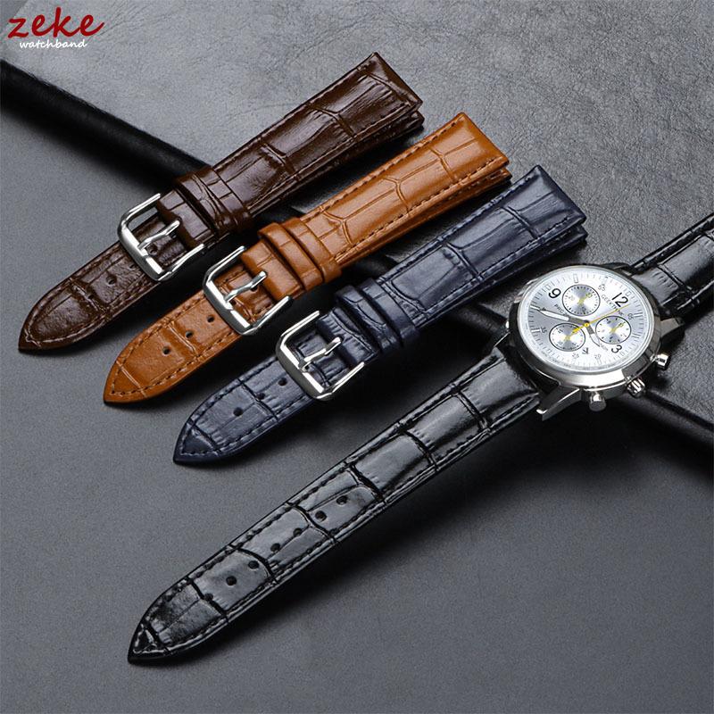 Genuine Calfskin Leather Watch Strap 12/13/14/15/16/17/18/19/20/21/22/24mm Universal Watchband Slub Pattern Bracelet Accessories