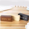 Retro Wooden Digital Alarm Clock Silent LED Luminous Creative Electronic Timepiece Fashion Decor for Students Desktop Bedside