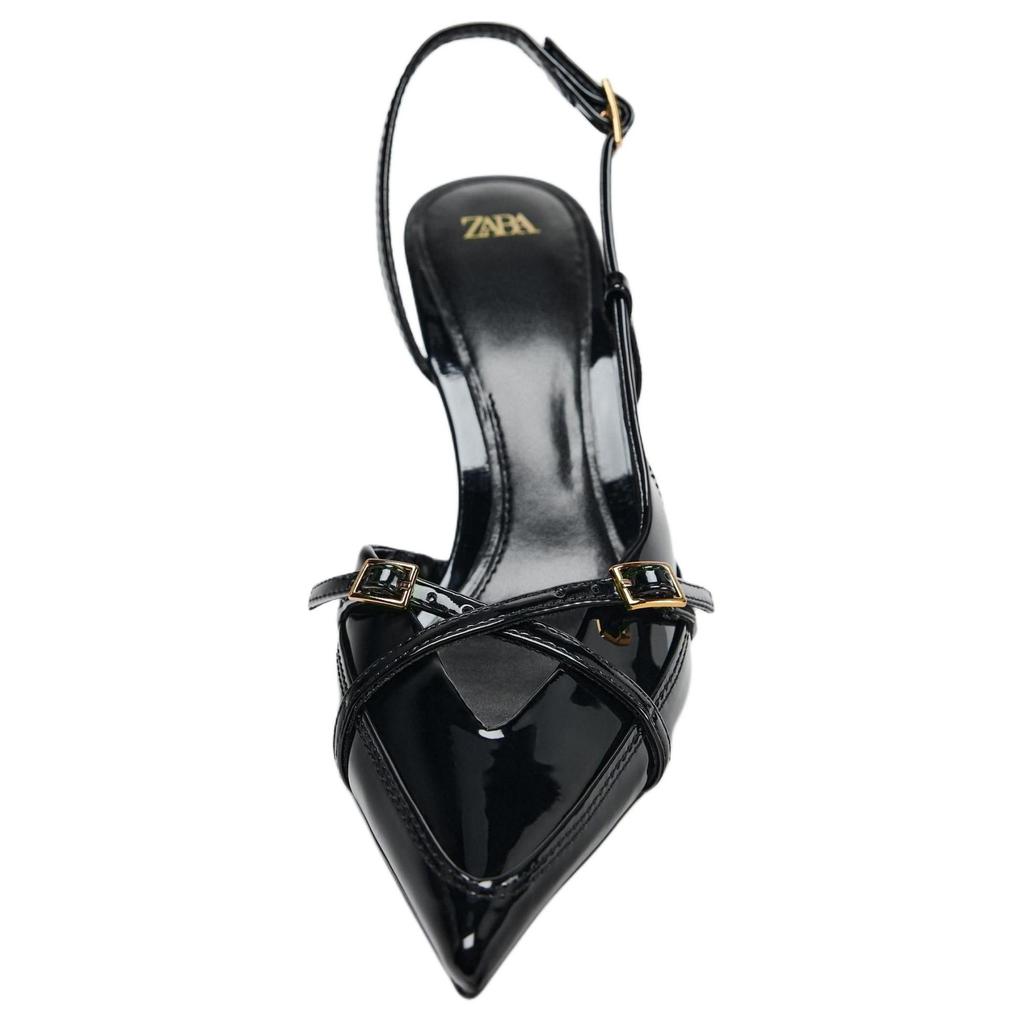 Zara Pu Lightweight Elegant Stiletto High Heels 8Cm Women High Heels Black 13200510-38