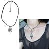 Adjustable Chain Star Vortex Collarbone Chains Handmade Neck Jewelry PU Rope