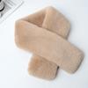 Cross Scarf Faux Rabbit Fur Double-sided Soft Washable Thickened Keep Warm