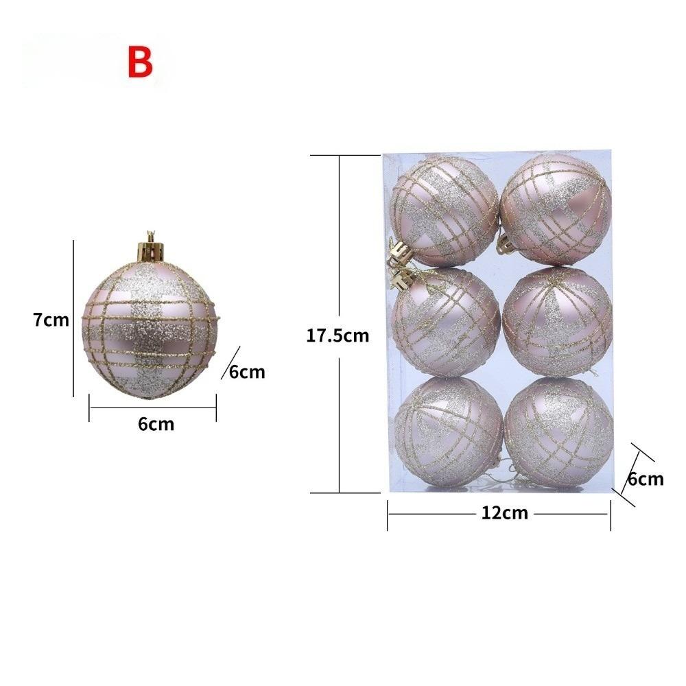 6PCS DIY Christmas Ball Pendant Paintings Xmas Tree Ornament New Xmas Tree Charm  New Year