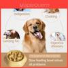 Colorful Anti-choke Slow Feeding Dog Bowl Durable Plastic Pet Food Dish For Small Medium Dogs And Cats