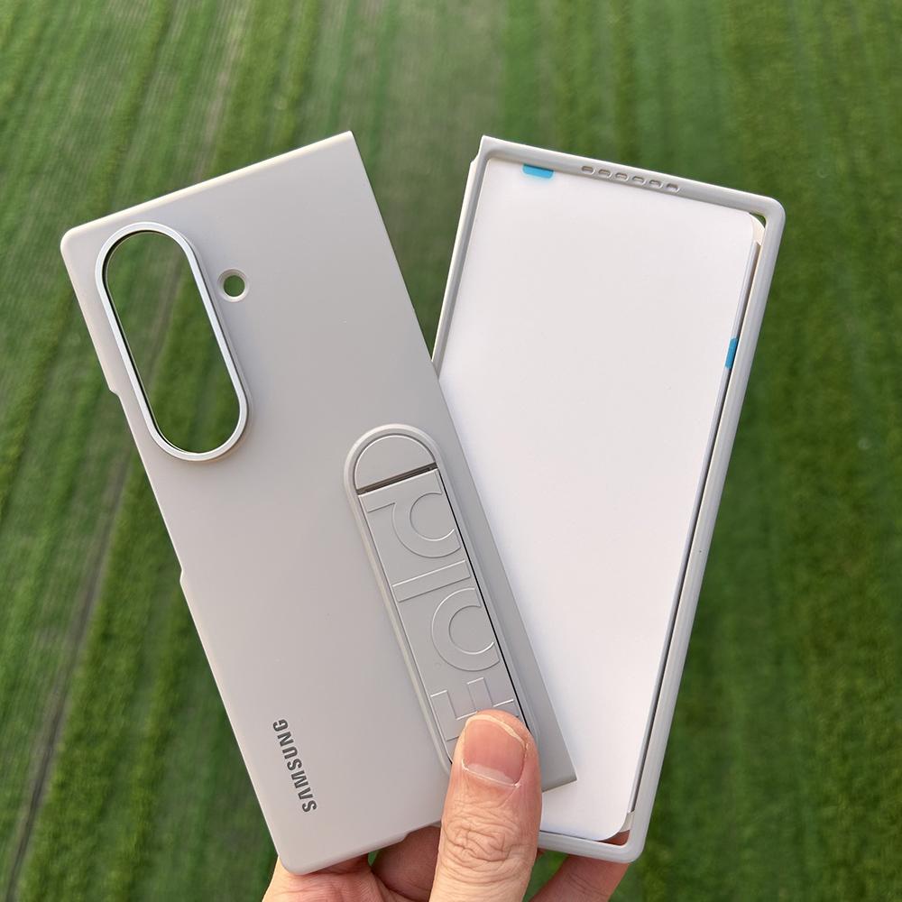 Samsung Galaxy Z Fold 6 5G Silicone Case Luxury Standing Case Matte Fold Hard PC Cover Skin Feel Full Protective Back Shell For Z Fold6 5G