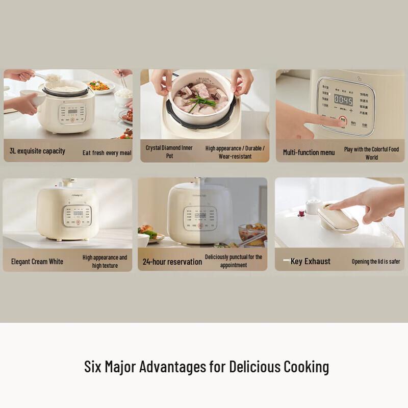 Joyoung Y-30H25 3L Multi-function Electric Pressure Cooker CN Plug (adapter Included)