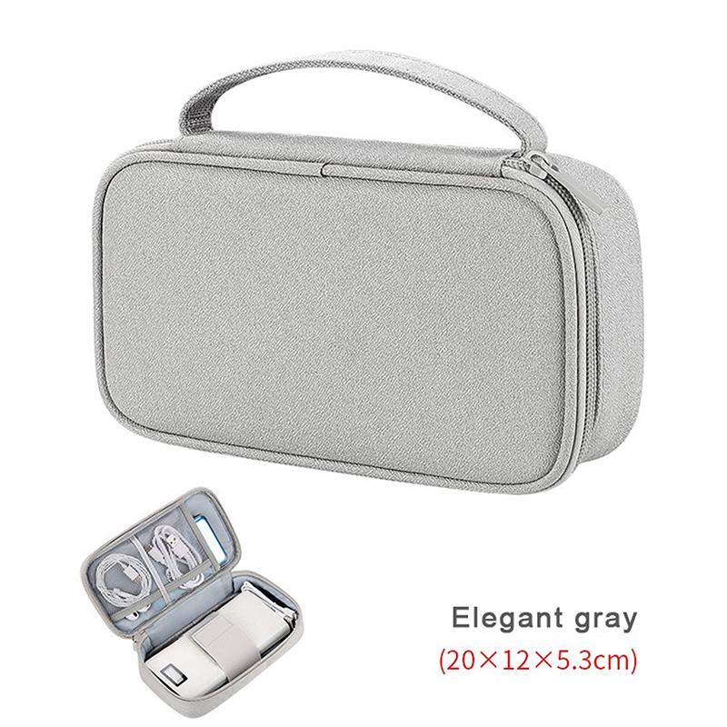 

Водонепроницаемая многофункциональная портативная сумка для хранения цифровых аксессуаров для мобильного телефона серый