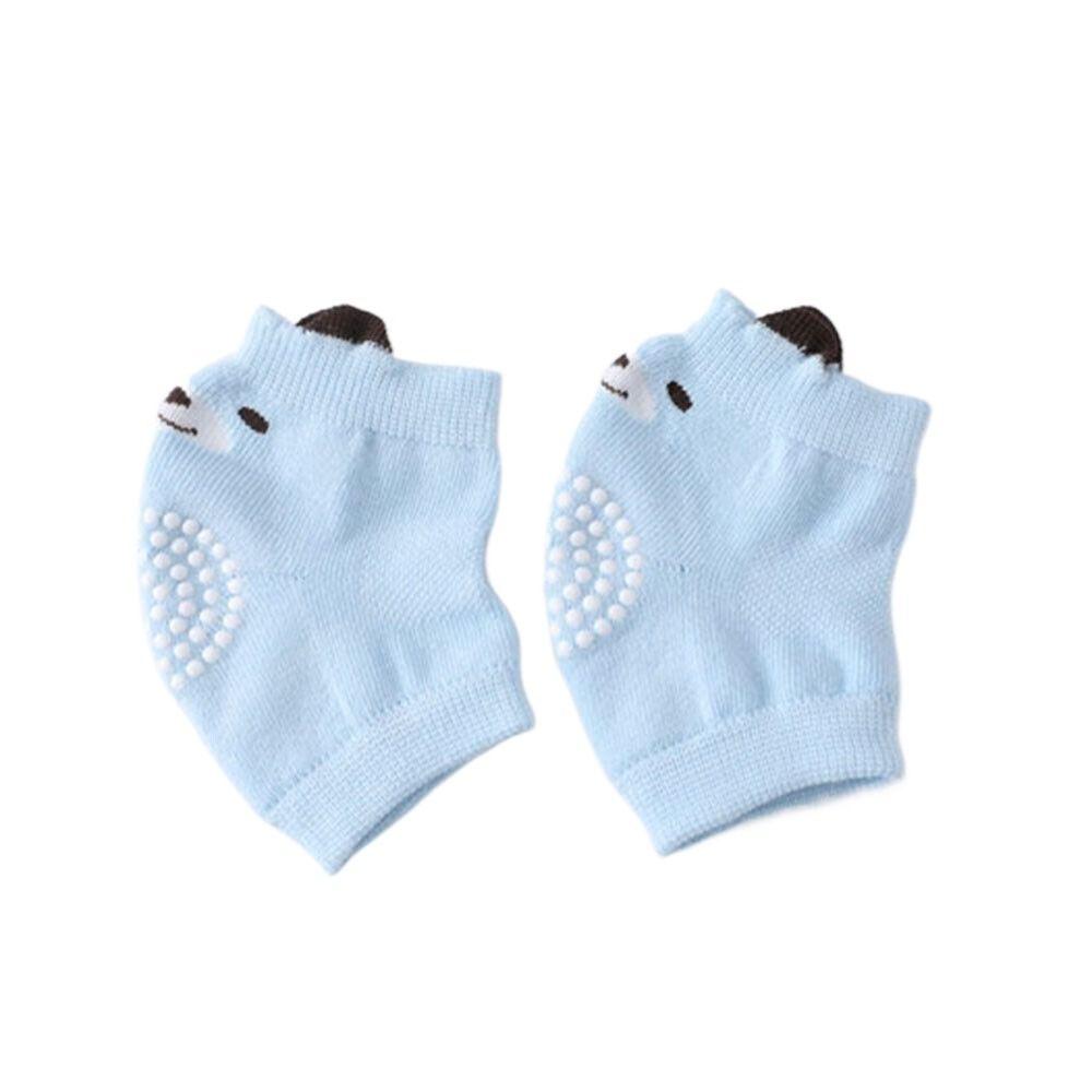 

Противоскользящий детский наколенник для ползания из хлопковой смеси, милый детский наколенник для малышей Blue bear