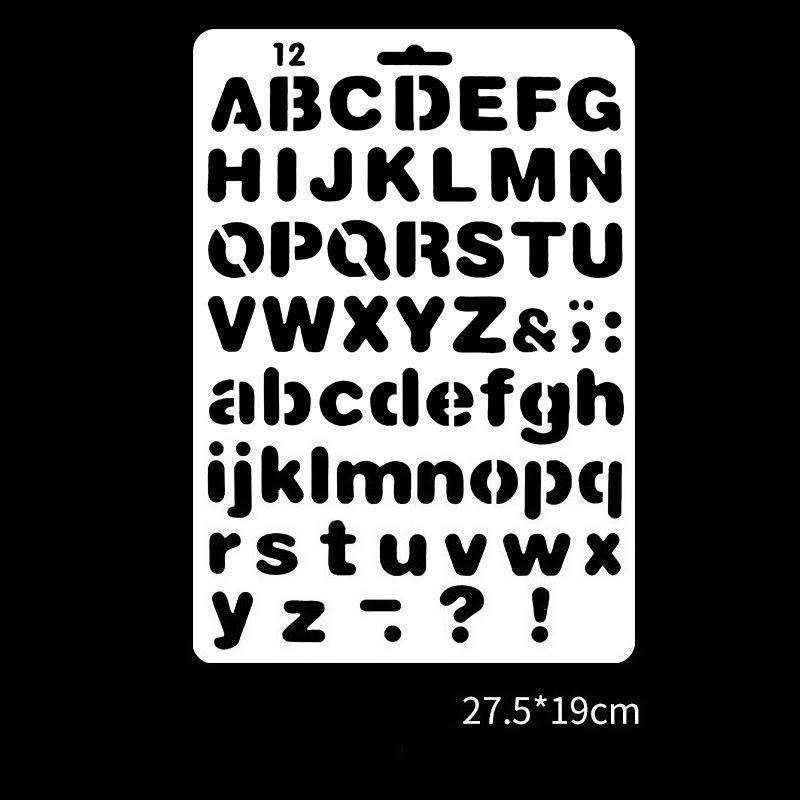

27cm Alphabet Letters 4 DIY Craft Layering Stencils Painting Scrapbooking Stamping Embossing Album Paper Card Template
