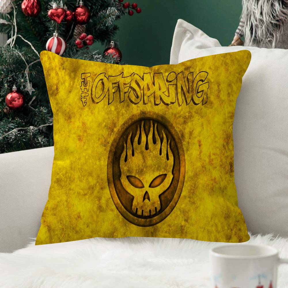Pop Punk Band TThe OffspringS Print Throw Pillow Case Cushion Covers for Home Sofa Chair Decorative Pillowcases