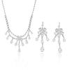 European & American Style Zircon Sunflower Necklace & Earrings Set