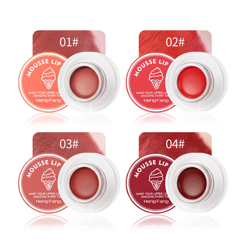 HengFang Jelly Mousse Waterproof Long-Lasting Mousse Lip Mud 1.8G
