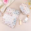 2Pcs Quilted Makeup Bag Floral Cosmetic Bag Soft Makeup Organizer Bag Padded Aesthetic Zipper Pouch Makeup Storage Bag