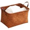 Brown Dirty Clothes Basket Imitation Rattan Weaving Home Storage New Storage Basket  Laundry