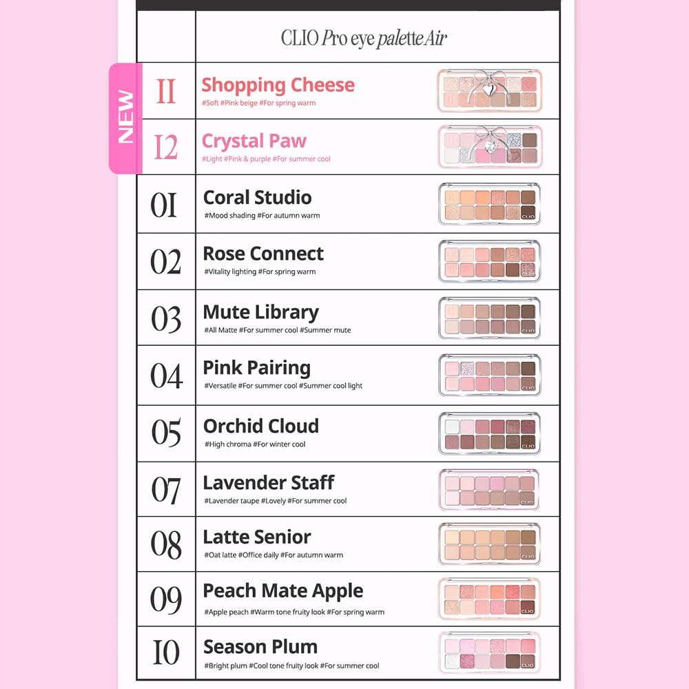 CLIO PRO EYE PALETTE AIR Rose [Official] (02 Connect)