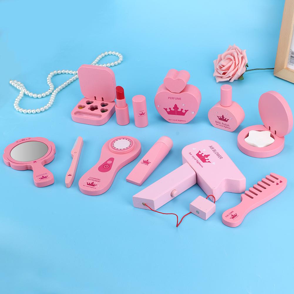 Baby Mädchen Make-up Spielzeug Set Holz Simulation Rollenspiel Kosmetikset Geschenk
