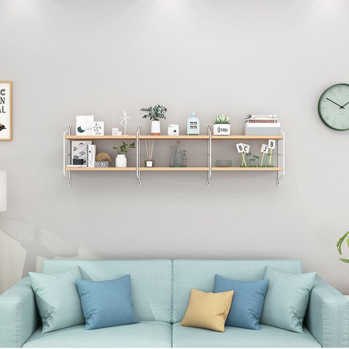 Modern Wall Bookshelf: Simple Multi-Layer Nordic Storage Rack
