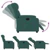 Vidaxl Electric Recliner, Dark Green, Fabric Upholstered
