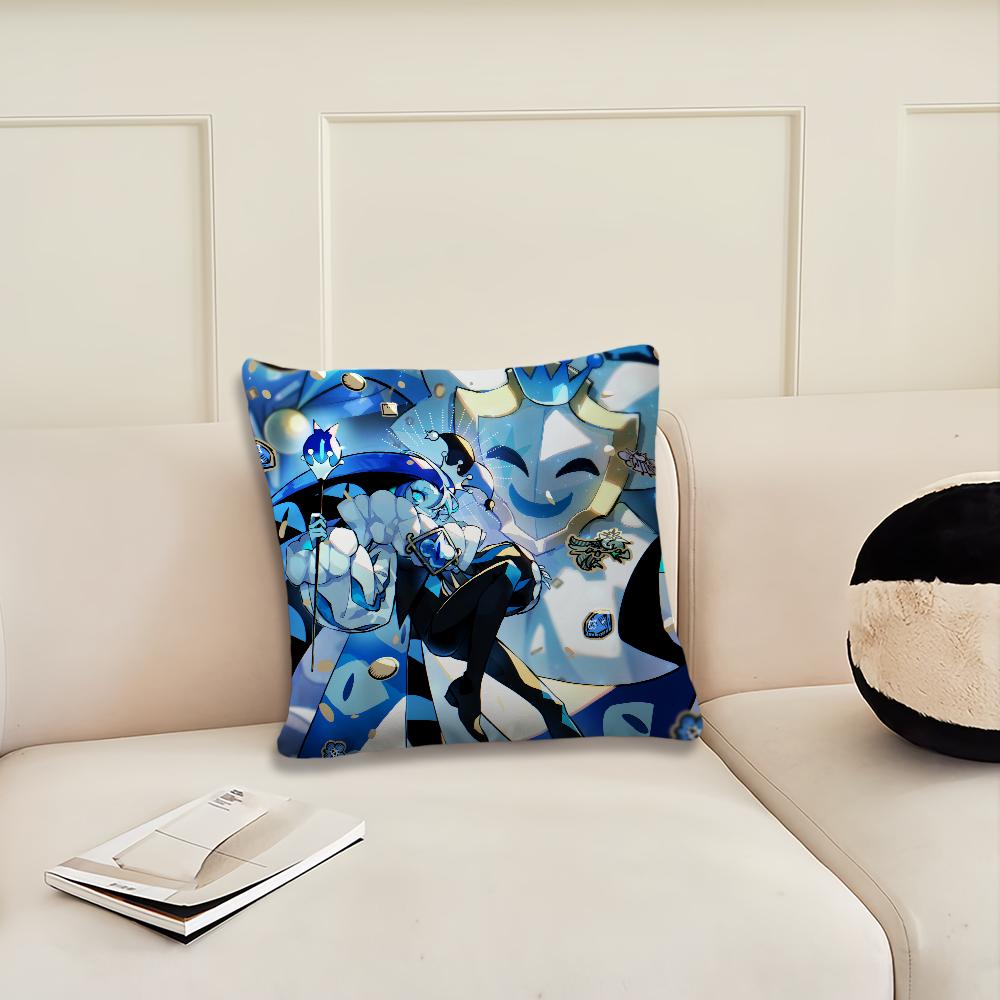 C-Cookie Run K-Kingdom Shadow Milk Cookie Cushion Cover Living Room Headboard Office Bedroom Cushion Sofa Nap Time Pillow Case