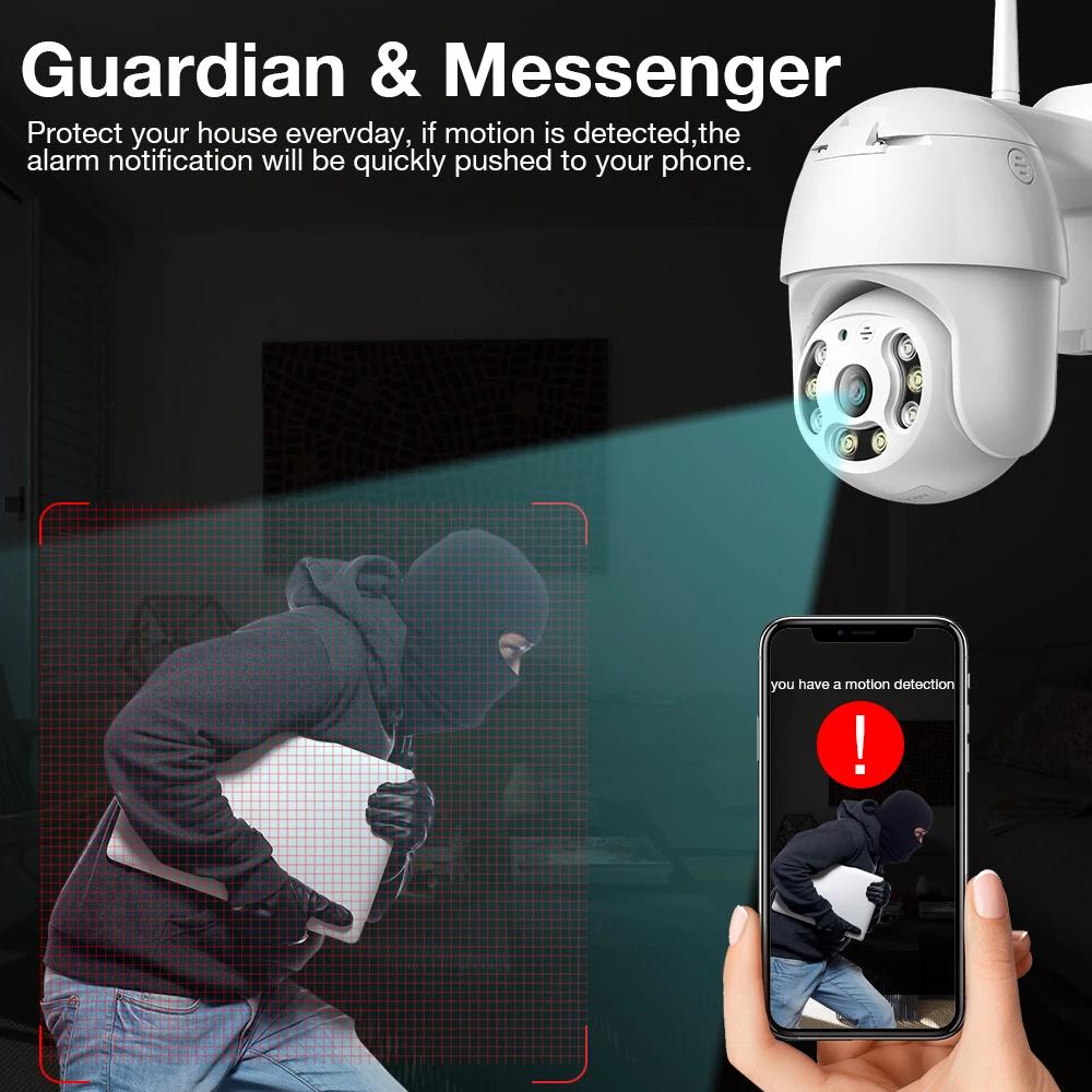WiFi Camera Outdoor Home Security IP Smart Monitor Video Surveillance Camera Full Color Night Vision CCTV