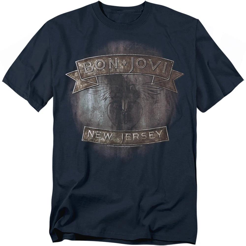 Bon Jovi New Jersey T-Shirt S-5XL, Navy M