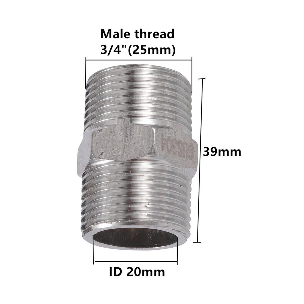 1/5Pcs Equal Double Male Straight Connector 1/2''3/4''1'' External Thread Car Washing Machine High-Pressure Pipe Extension Joint