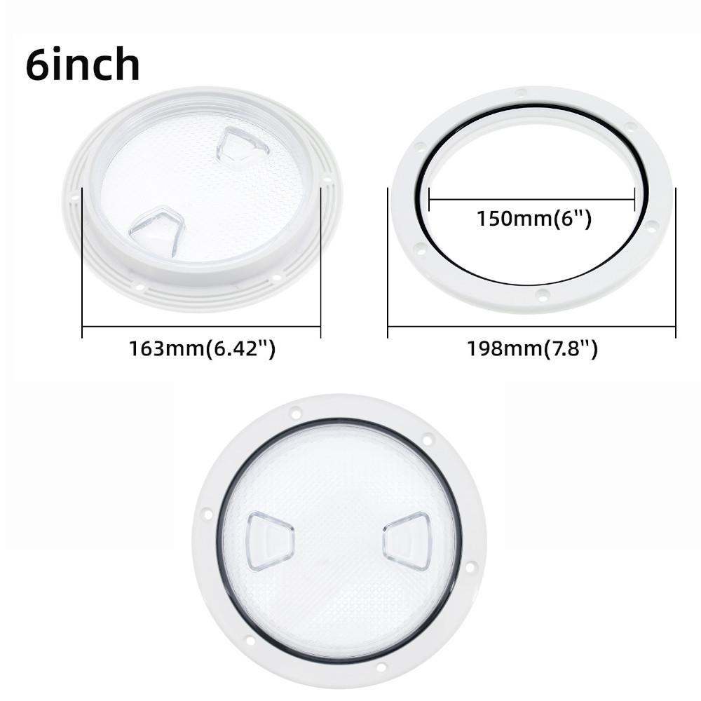 Non-slip 4/6/8 Inch Round Deck Cover Yacht Inspection Hole White Black Hatch Hand Hole Covers Inspection Work Cover Hatch