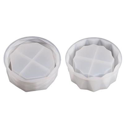 Geometric Succulent Flower Pot Silicone Molds Epoxy Resin Mold Plasters Storage Box Mold for DIY Resin Decoration