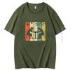 Vintage Style Cotton Tshirt Chess Silhouette T Shirt Men Fashion Printed Tshirt Pure Mens Short Sleeve Tshirt Mens Clothes