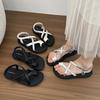 Tired feet soft soles wear uneven sandals versatile vacation casual women's 2025 new summer coat toe Roman shoes
