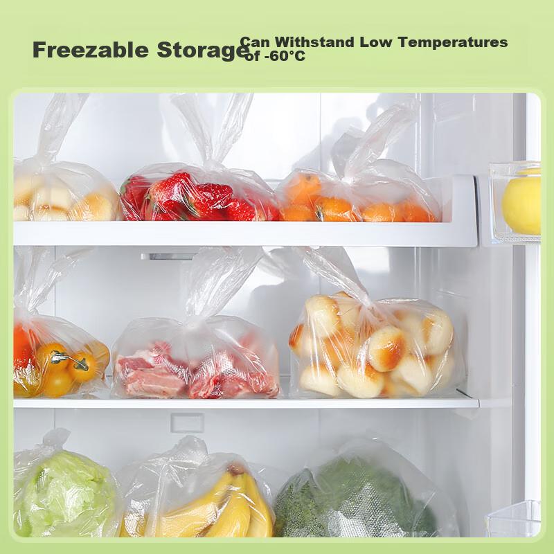 MARYYA Disposable Food-Grade Storage Bags, 400 Count, Extra Large Size 35*45cm, Thick Plastic Bags for Refrigeratio